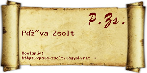 Páva Zsolt névjegykártya