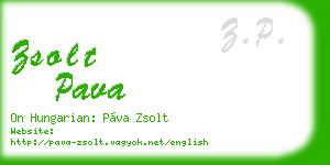 zsolt pava business card