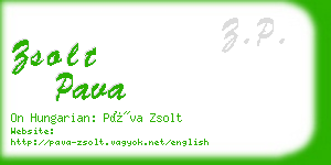 zsolt pava business card